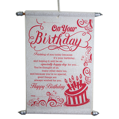 "Happy Birthday Wishes Scroll Message -3-002 - Click here to View more details about this Product
